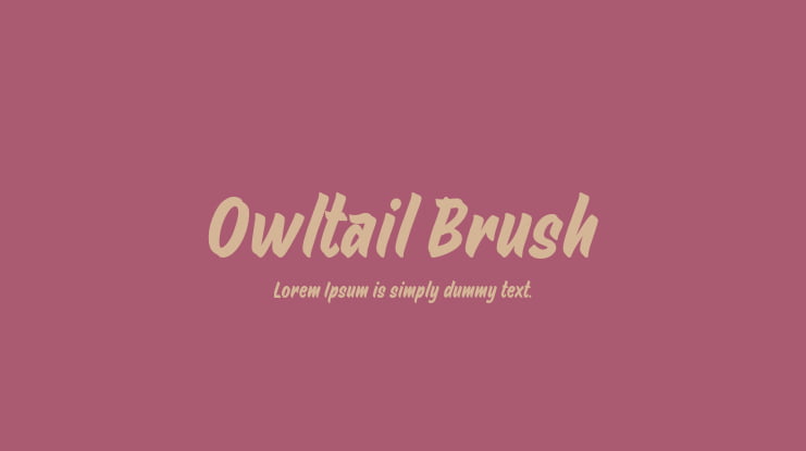 Owltail Brush Font