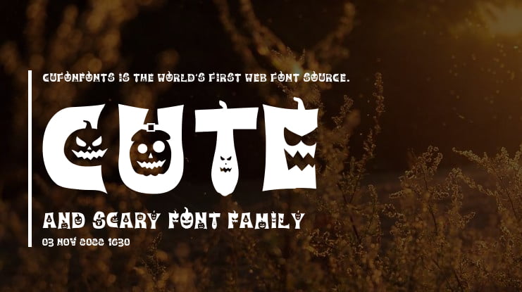 cute and scary Font