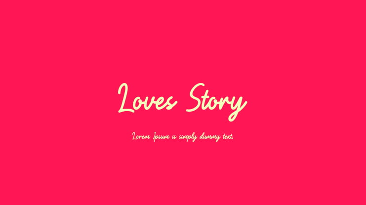 Loves Story Font