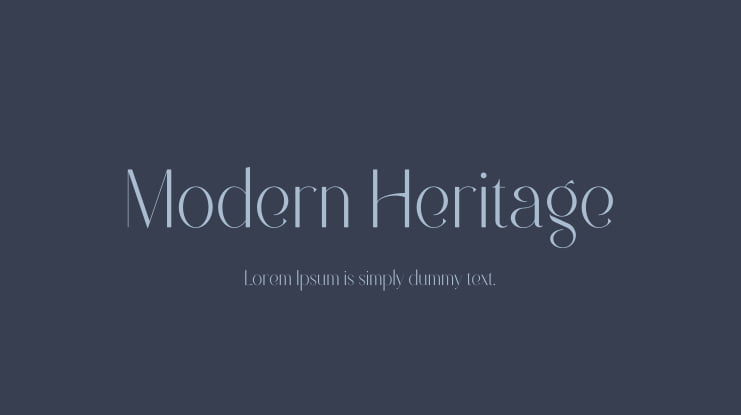 Modern Heritage Font