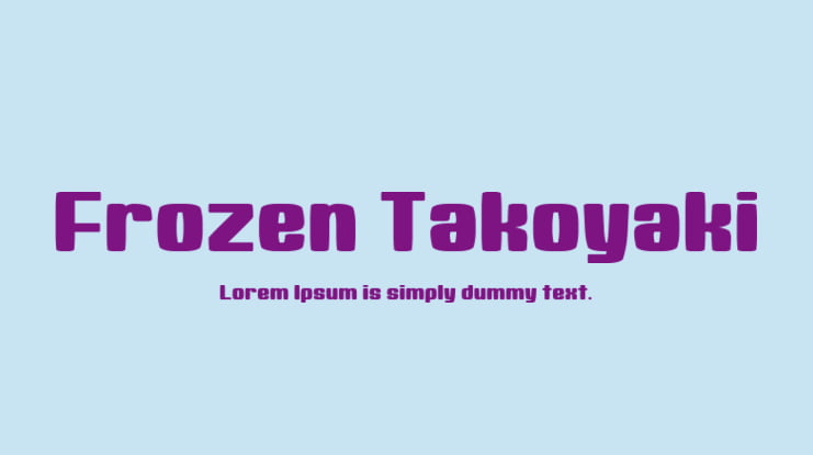 Frozen Takoyaki Font