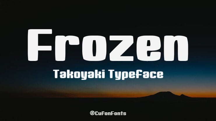 Frozen Takoyaki Font