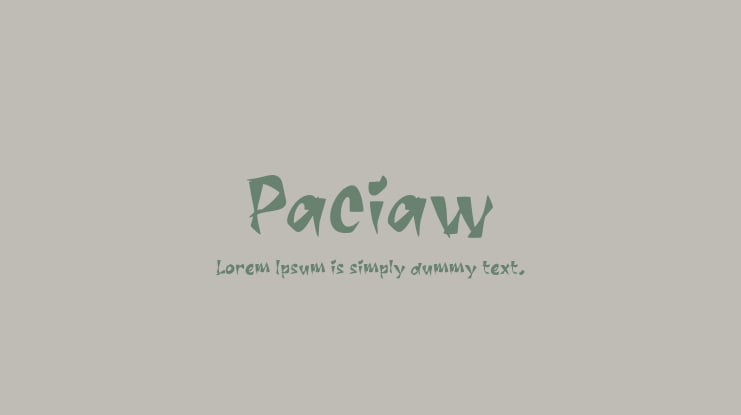 Paciaw Font