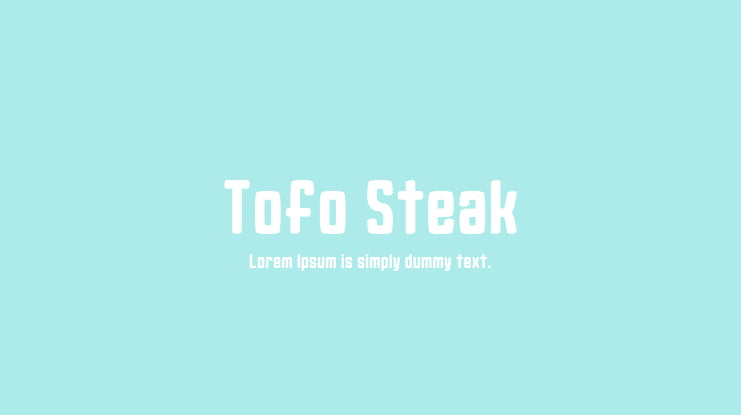 Tofo Steak Font