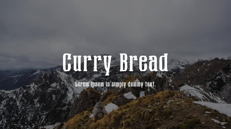 Curry Bread Font