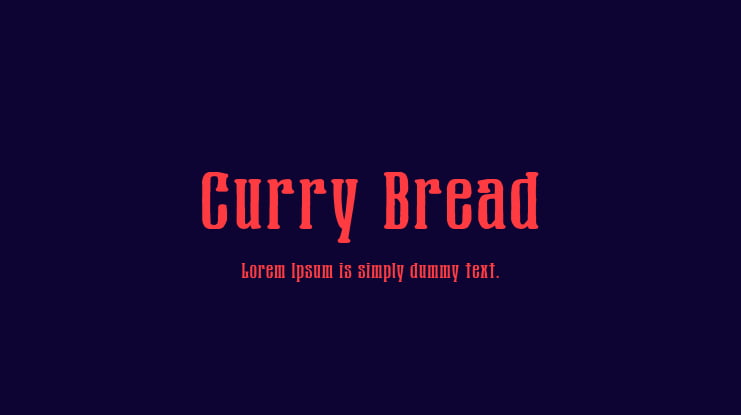 Curry Bread Font