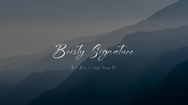 Bristy Signature Font