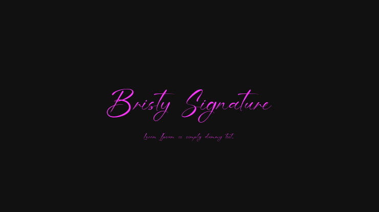 Bristy Signature Font