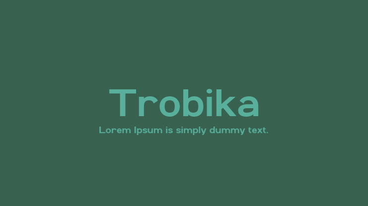 Trobika Font