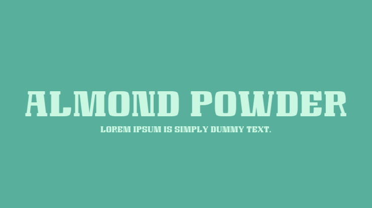 Almond Powder Font