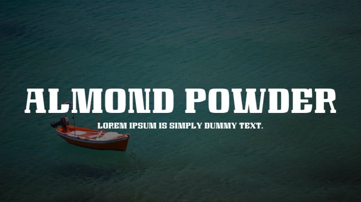 Almond Powder Font