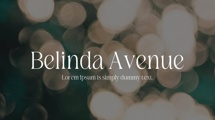 Belinda Avenue Font