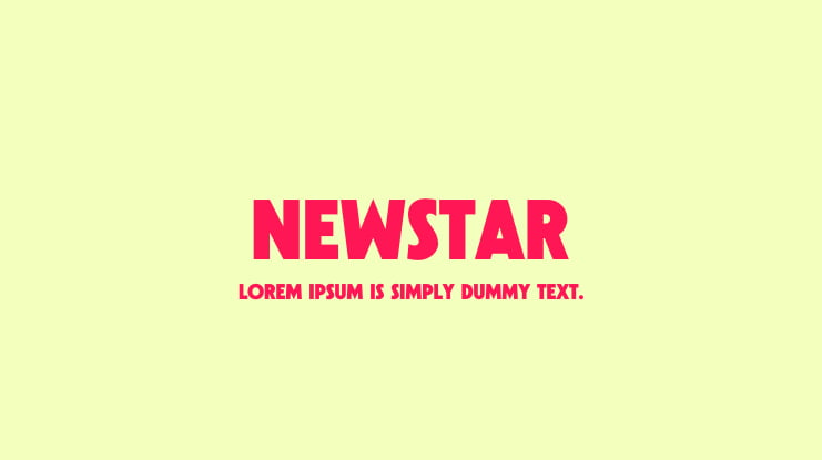 Newstar Font