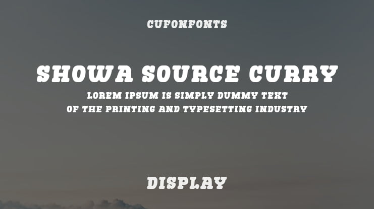 Showa Source Curry Font