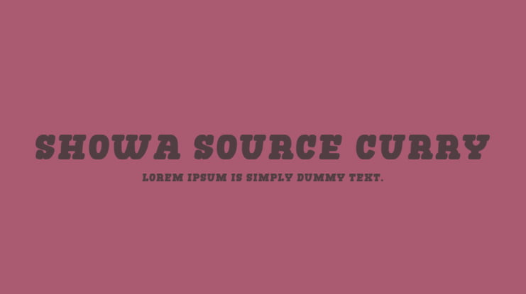 Showa Source Curry Font