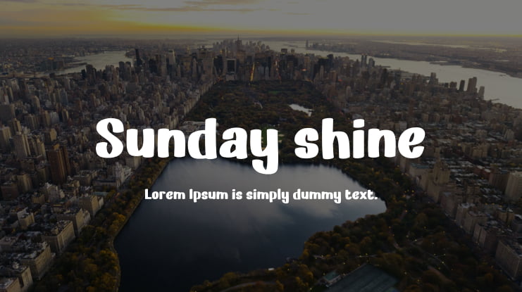 Sunday shine Font