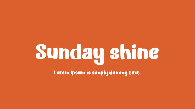 Sunday shine Font