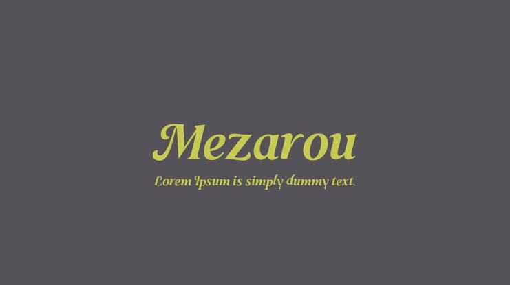 Mezarou Font