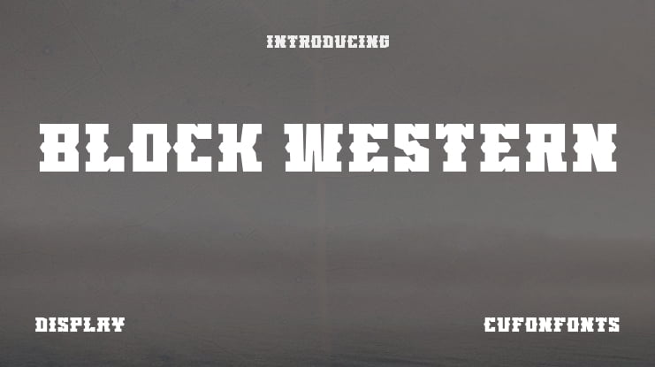 Block Western Font