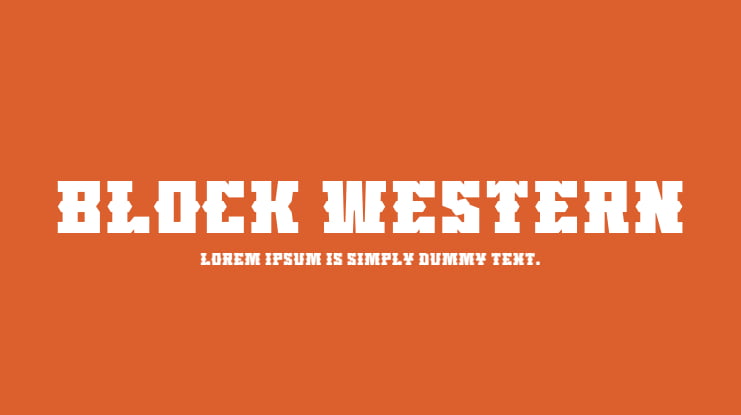 Block Western Font