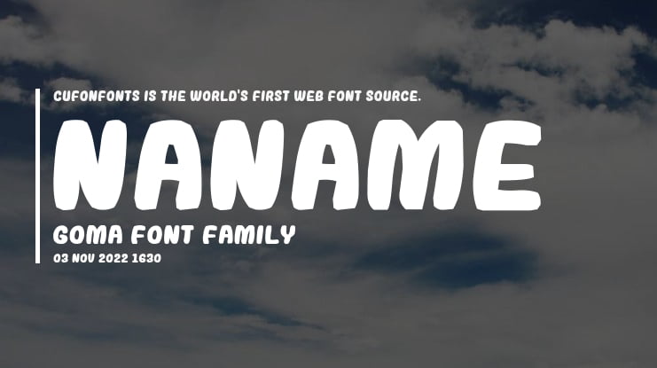 naname goma Font