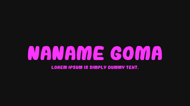 naname goma Font