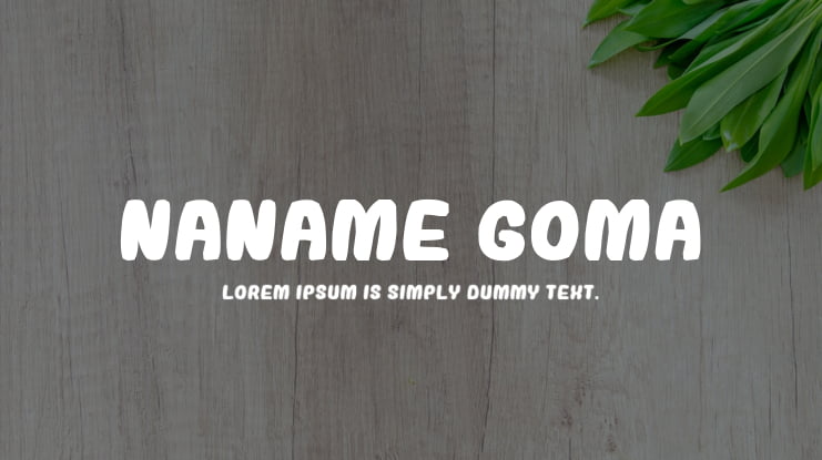 naname goma Font