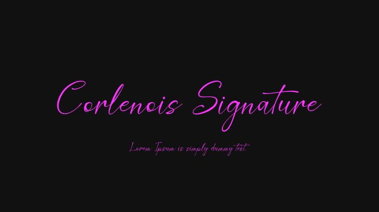 Corlenois Signature Font