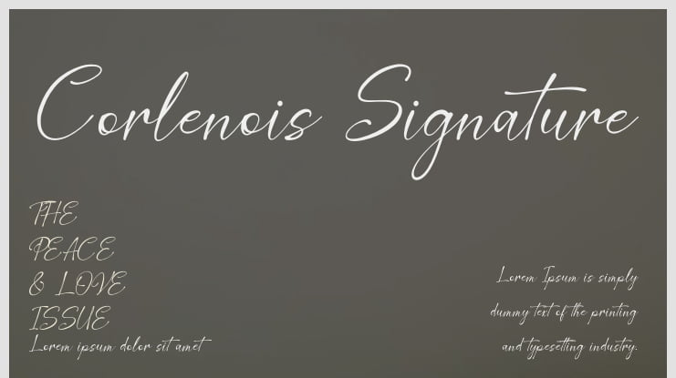 Corlenois Signature Font