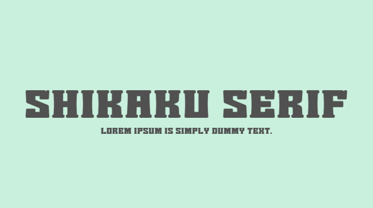 Shikaku Serif Font