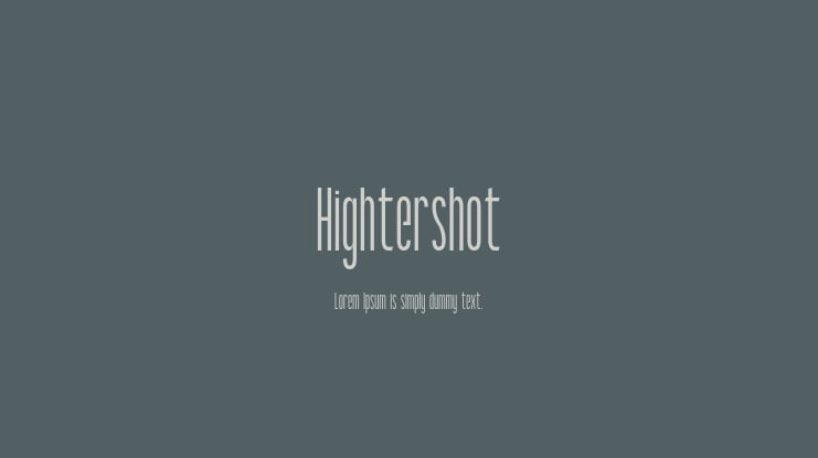 Hightershot Font Family