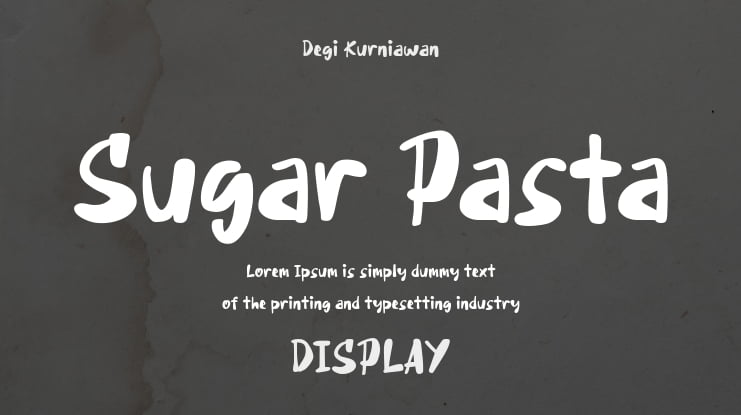 Sugar Pasta Font