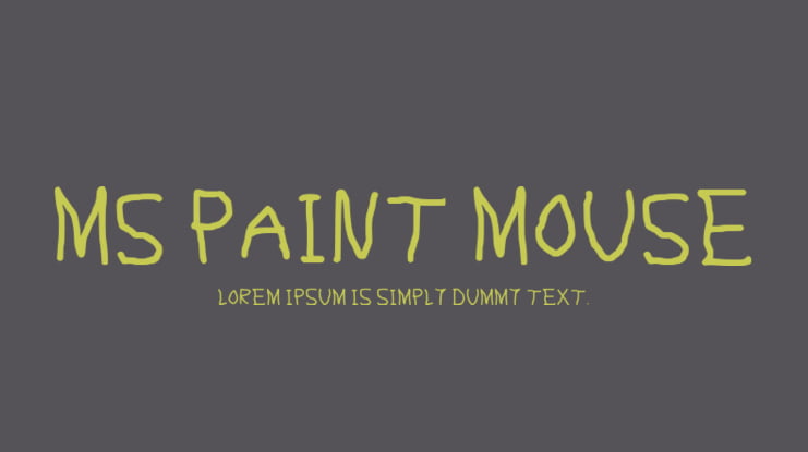 Ms Paint Mouse Font