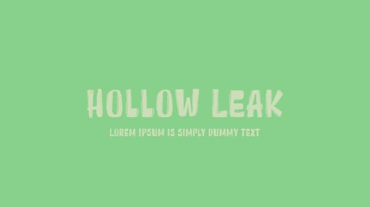 Hollow Leak Font Family