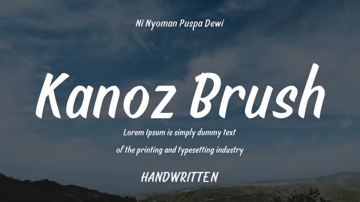 Kanoz Brush Font