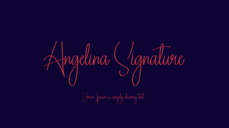 Angelina Signature Font