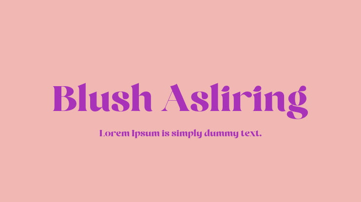 Blush Asliring Font