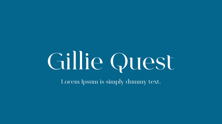 Gillie Quest Font