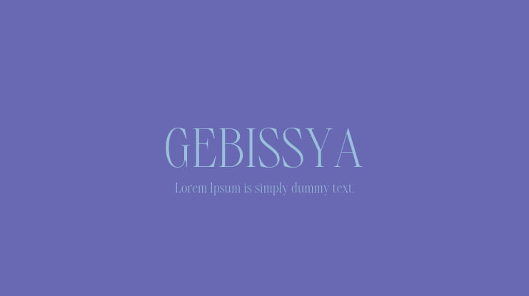 GEBISSYA Font