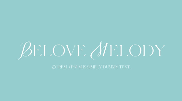 Belove Melody Font