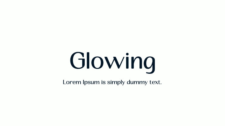 Glowing Font