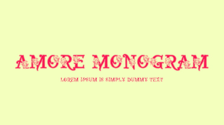 Amore Monogram Font