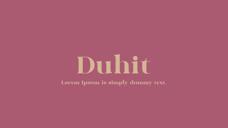 Duhit Font