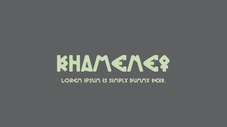 Khamenet Font