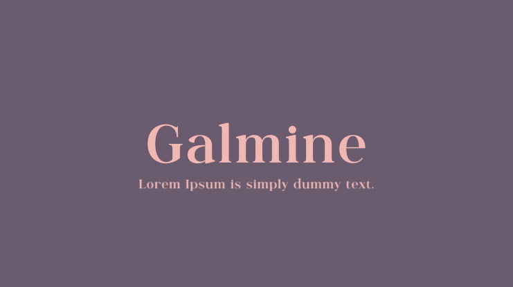 Galmine Font