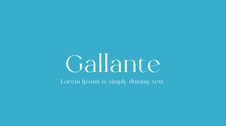 Gallante Font