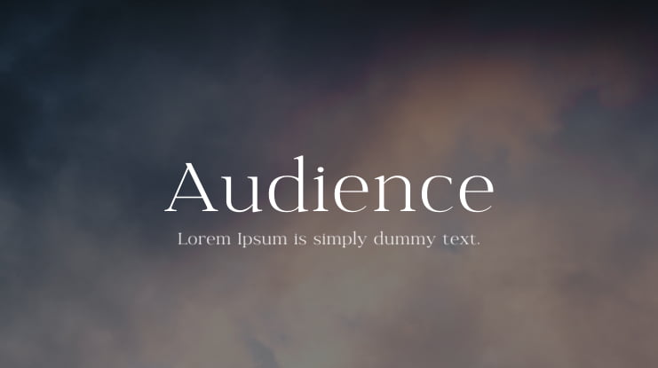 Audience Font