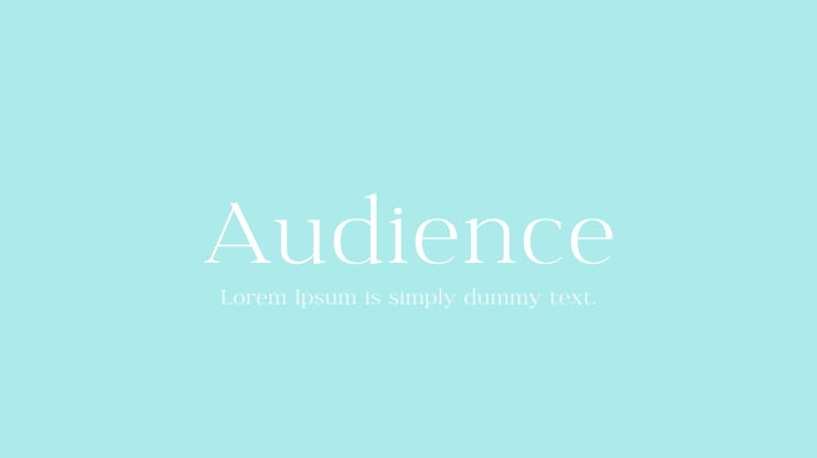 Audience Font