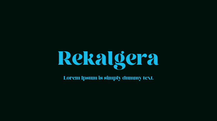 Rekalgera Font