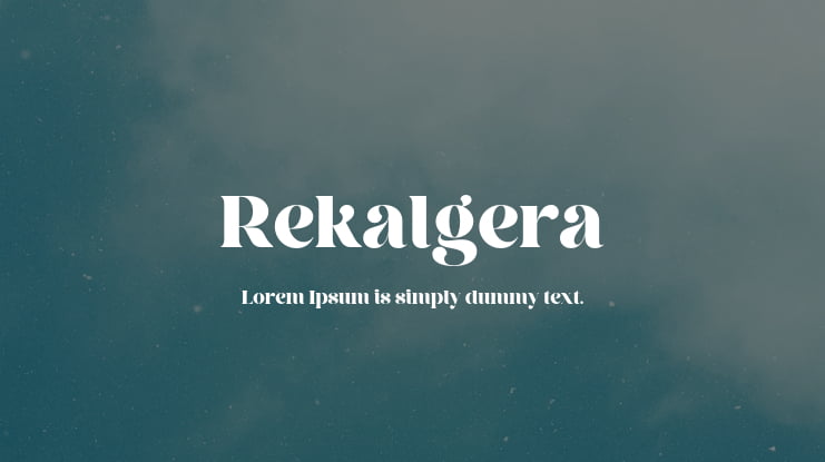 Rekalgera Font